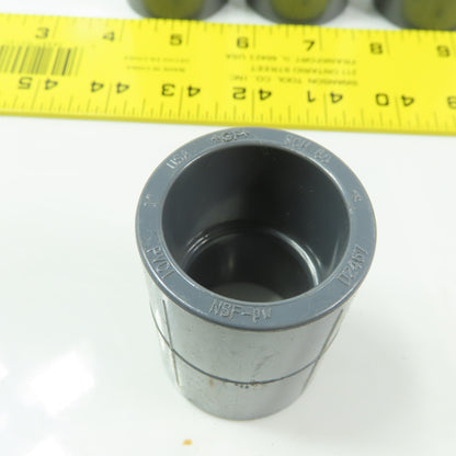 GF D2467 1" PVC Coupling Slip/Slip SCH80 CPVC Socket/Socket Lot of 10
