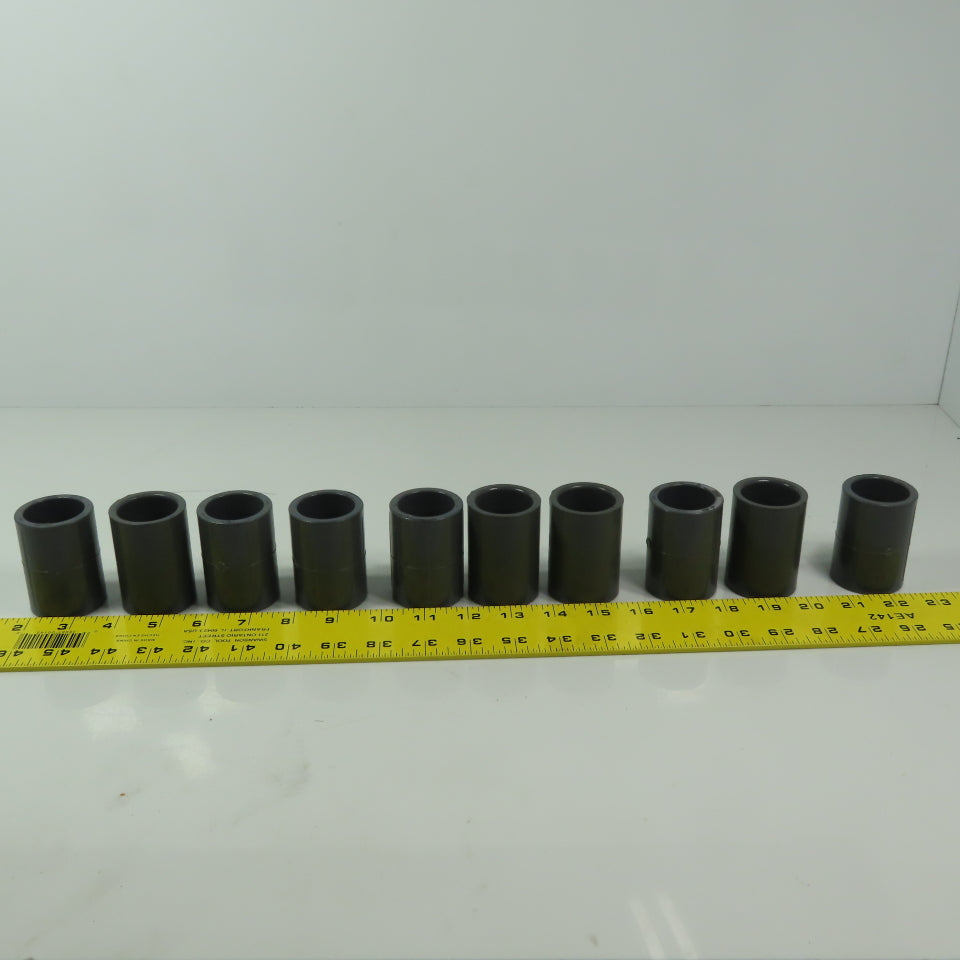 GF D2467 1" PVC Coupling Slip/Slip SCH80 CPVC Socket/Socket Lot of 10
