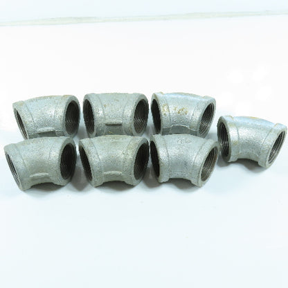1-1/4" NPT 45° Elbow Galvanized Iron Pipe Schedule 40 Lot of 7