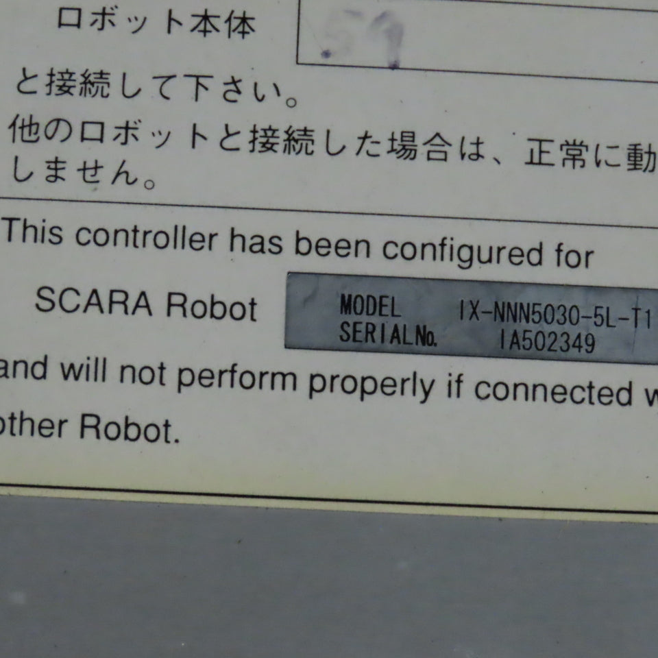 IAI Corp IX-NNN5030-5L-T1 IX Scara Cleanroom Robot W/X-SEL Controller (Parts)