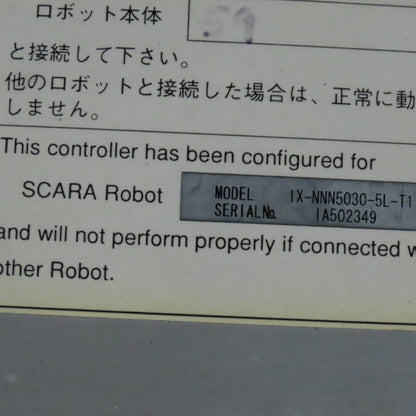 IAI Corp IX-NNN5030-5L-T1 IX Scara Cleanroom Robot W/X-SEL Controller (Parts)