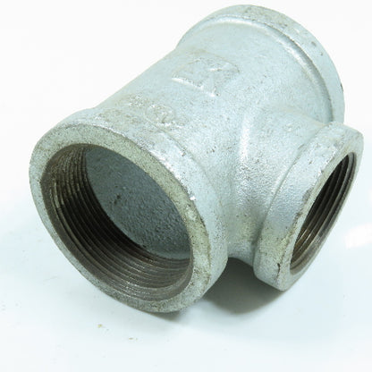 2" x 2" x 1-1/2" NPT Galvanized Iron Black Pipe Tee Reducer Fitting Lot of 4