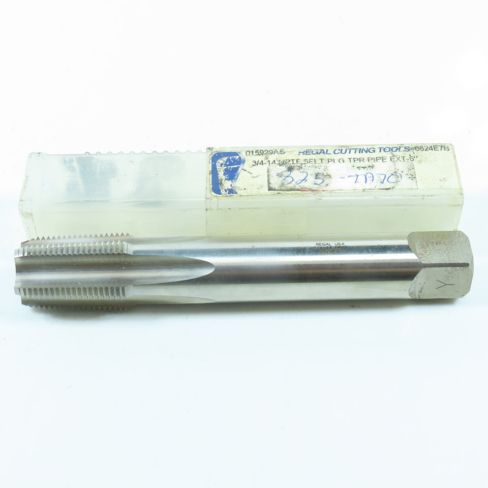 Regal Cutting Tools 3/4"-14 NPTF Straight Flute Tapered Pipe 6" Extension Tap 5F