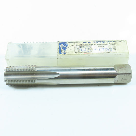 Regal Cutting Tools 3/4"-14 NPTF Straight Flute Tapered Pipe 6" Extension Tap 5F