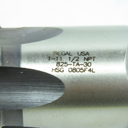 Regal Cutting Tools 1"-11 1/2 NPT Straight Flute Tapered Pipe Tap 5F USA