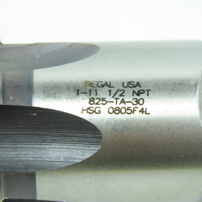 Regal Cutting Tools 1"-11 1/2 NPT Straight Flute Tapered Pipe Tap 5F USA