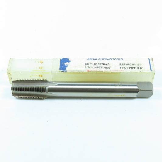 Regal Cutting Tools 1/2"-14 NPTF Straight Flute Taper Pipe 6" Extension Tap 4F
