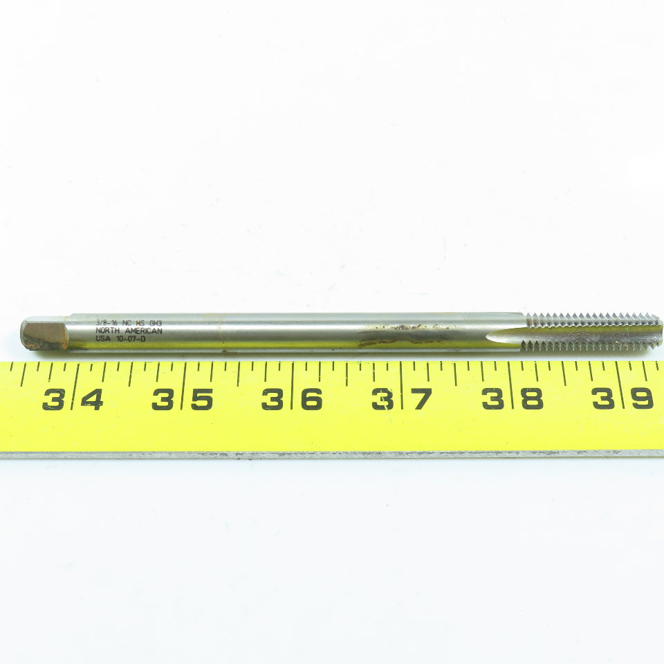 3/8"-16 NC Straight Flute Bottoming 6" Extension Tap 4F