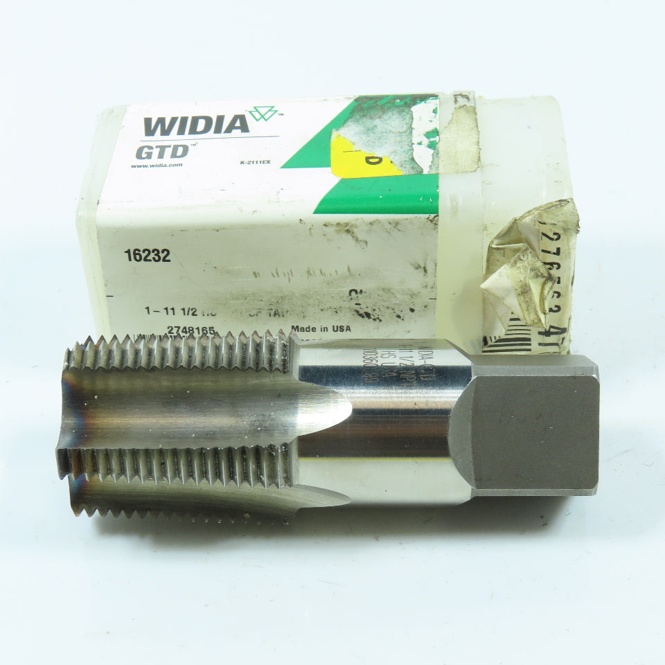 Widia GTD 1"-11 1/2 NPT Straight Flute Taper Pipe Tap 5F USA