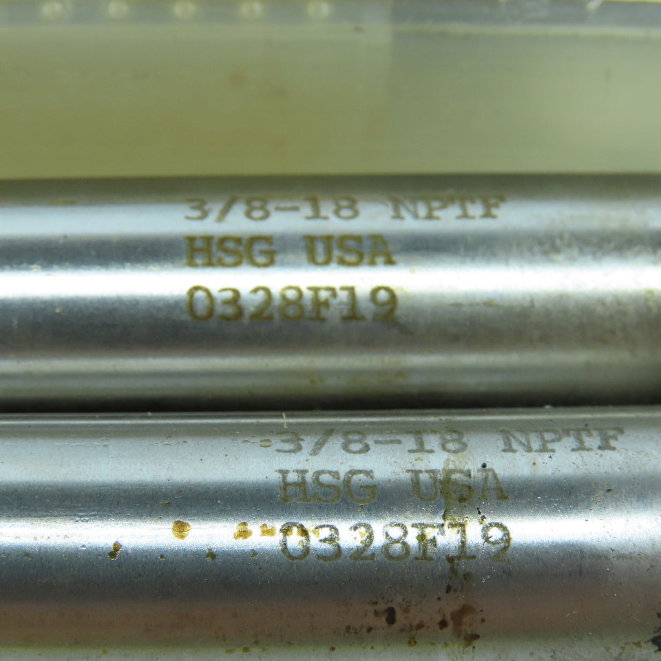 North American 3/8"-18 NPTF Straight Flute Taper Pipe Tap 4F USA Lot of 2