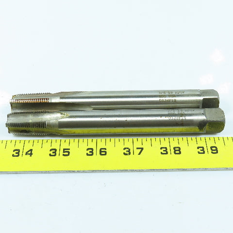 North American 3/8"-18 NPTF Straight Flute Taper Pipe Tap 4F USA Lot of 2