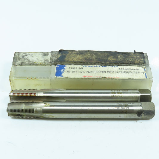 North American 3/8"-18 NPTF Straight Flute Taper Pipe Tap 4F USA Lot of 2
