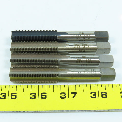 OSG 3/8"-18 NF Straight Flute Bottoming Tap 4F USA Lot of 4