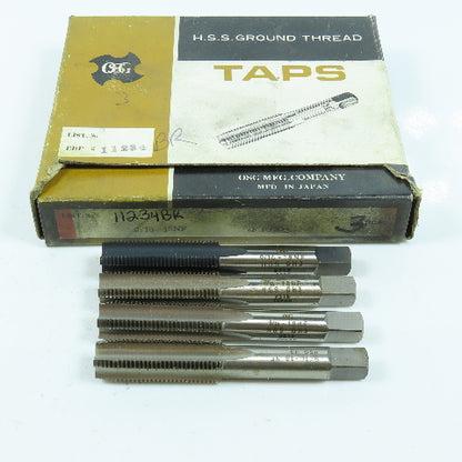 OSG 3/8"-18 NF Straight Flute Bottoming Tap 4F USA Lot of 4
