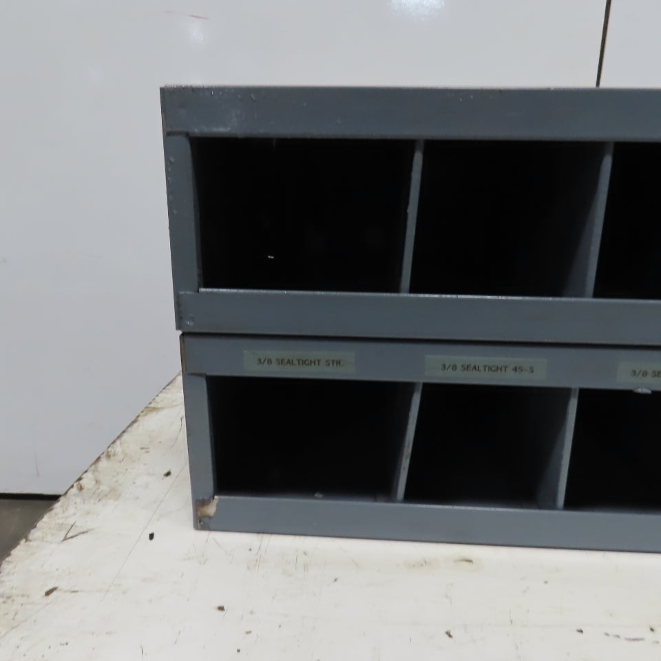 Durham 16 Opening Storage Parts Bin Cabinet 34" L x 12"D x 10-1/2" H