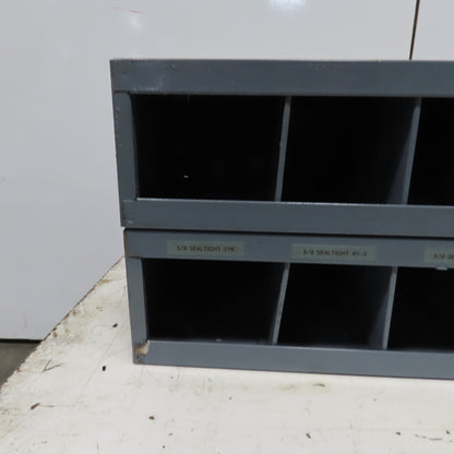 Durham 16 Opening Storage Parts Bin Cabinet 34" L x 12"D x 10-1/2" H