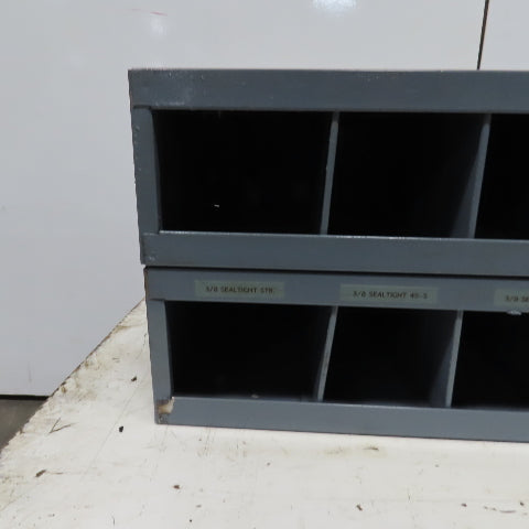 Durham 16 Opening Storage Parts Bin Cabinet 34" L x 12"D x 10-1/2" H