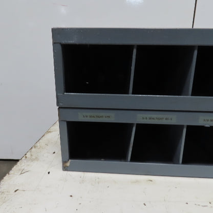 Durham 16 Opening Storage Parts Bin Cabinet 34" L x 12"D x 10-1/2" H