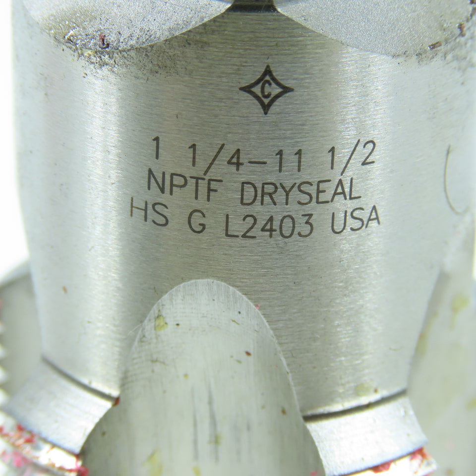 Cleveland 1-1/4"-11 1/2 NPTF Straight Flute Taper Pipe Tap 6F USA