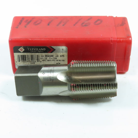 Cleveland 1-1/4"-11 1/2 NPTF Straight Flute Taper Pipe Tap 6F USA