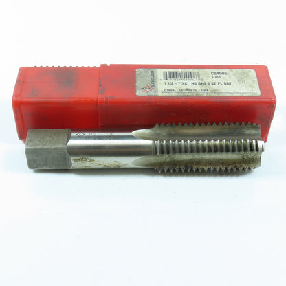 Cleveland 1-1/4"-11 1/2 NPTF Straight Flute Bottoming Tap 4F USA