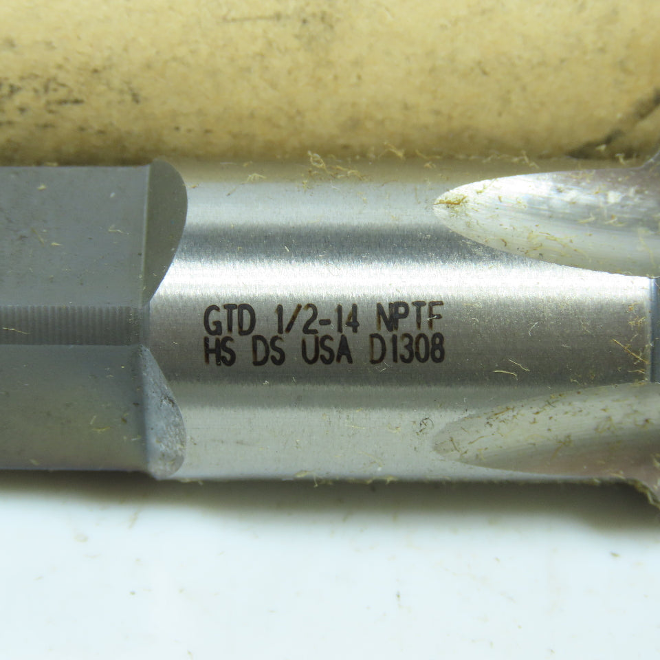Cleveland 1/4"-18 & 1/2"-14 NPTF Straight Flute Taper Pipe Tap 4F USA Lot of 2