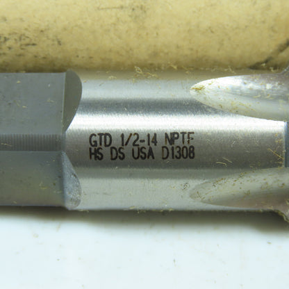 Cleveland 1/4"-18 & 1/2"-14 NPTF Straight Flute Taper Pipe Tap 4F USA Lot of 2