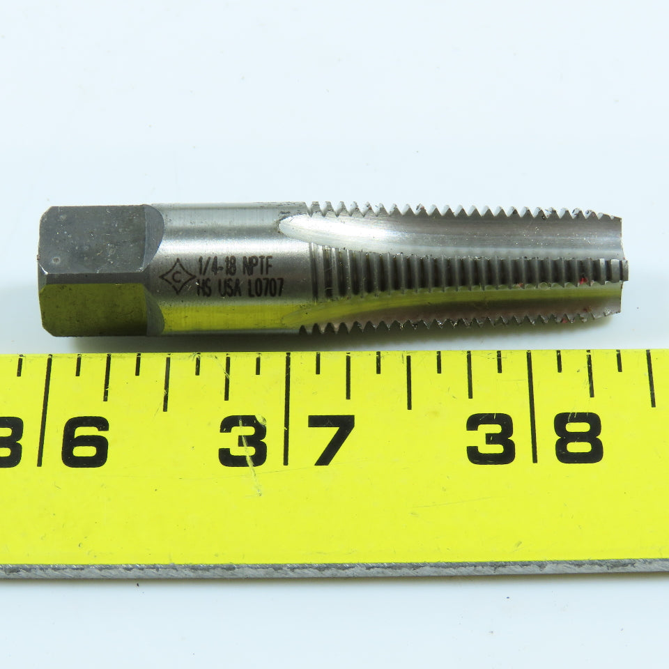 Cleveland 1/4"-18 & 1/2"-14 NPTF Straight Flute Taper Pipe Tap 4F USA Lot of 2