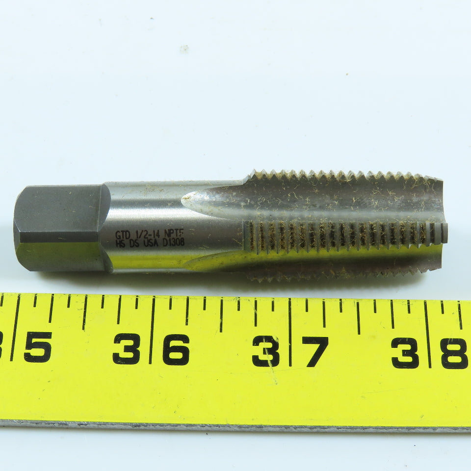 Cleveland 1/4"-18 & 1/2"-14 NPTF Straight Flute Taper Pipe Tap 4F USA Lot of 2