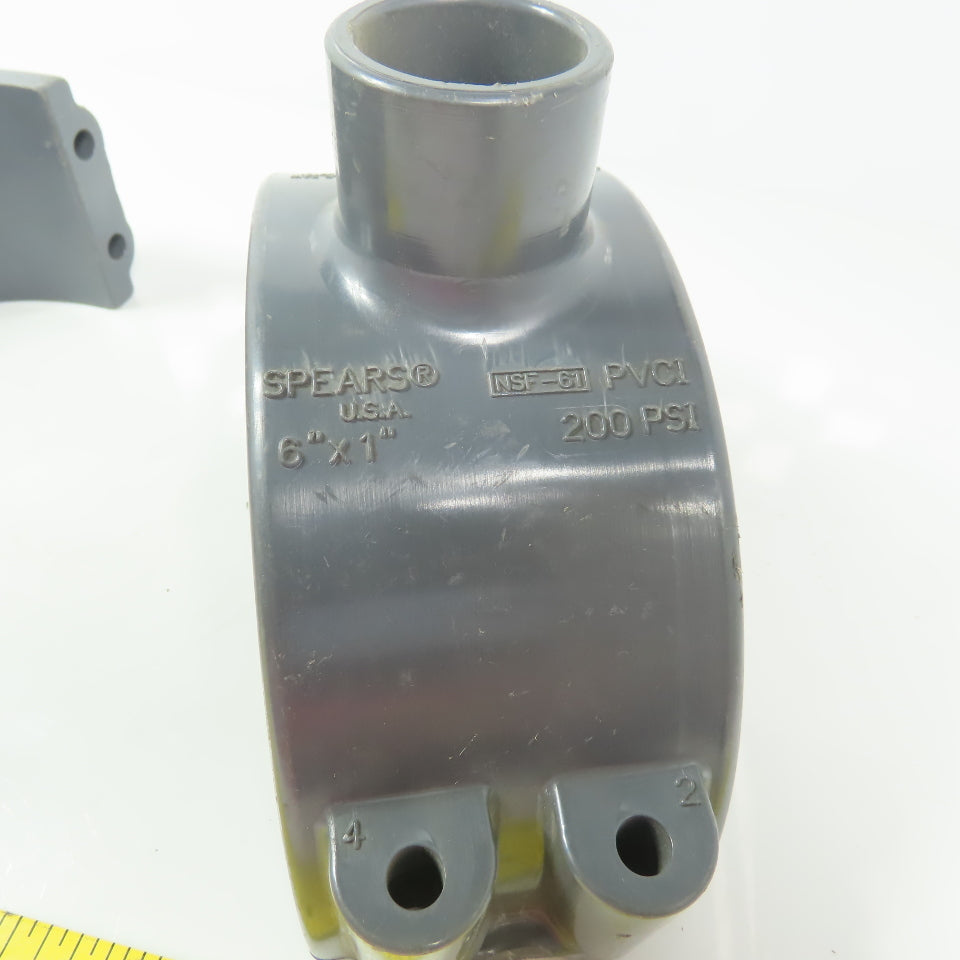 Spears <-- 6" x1" PVC Saddle 200PSI Missing Bolts