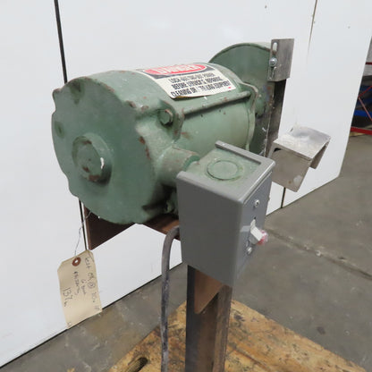 6" 110V Bench Grinder Wire Brush Wheel On Pedestal Stand