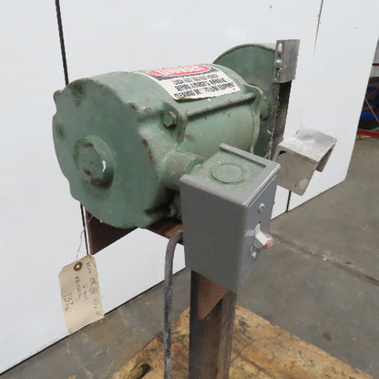 6" 110V Bench Grinder Wire Brush Wheel On Pedestal Stand