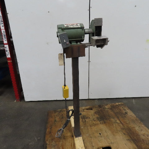 6" 110V Bench Grinder Wire Brush Wheel On Pedestal Stand