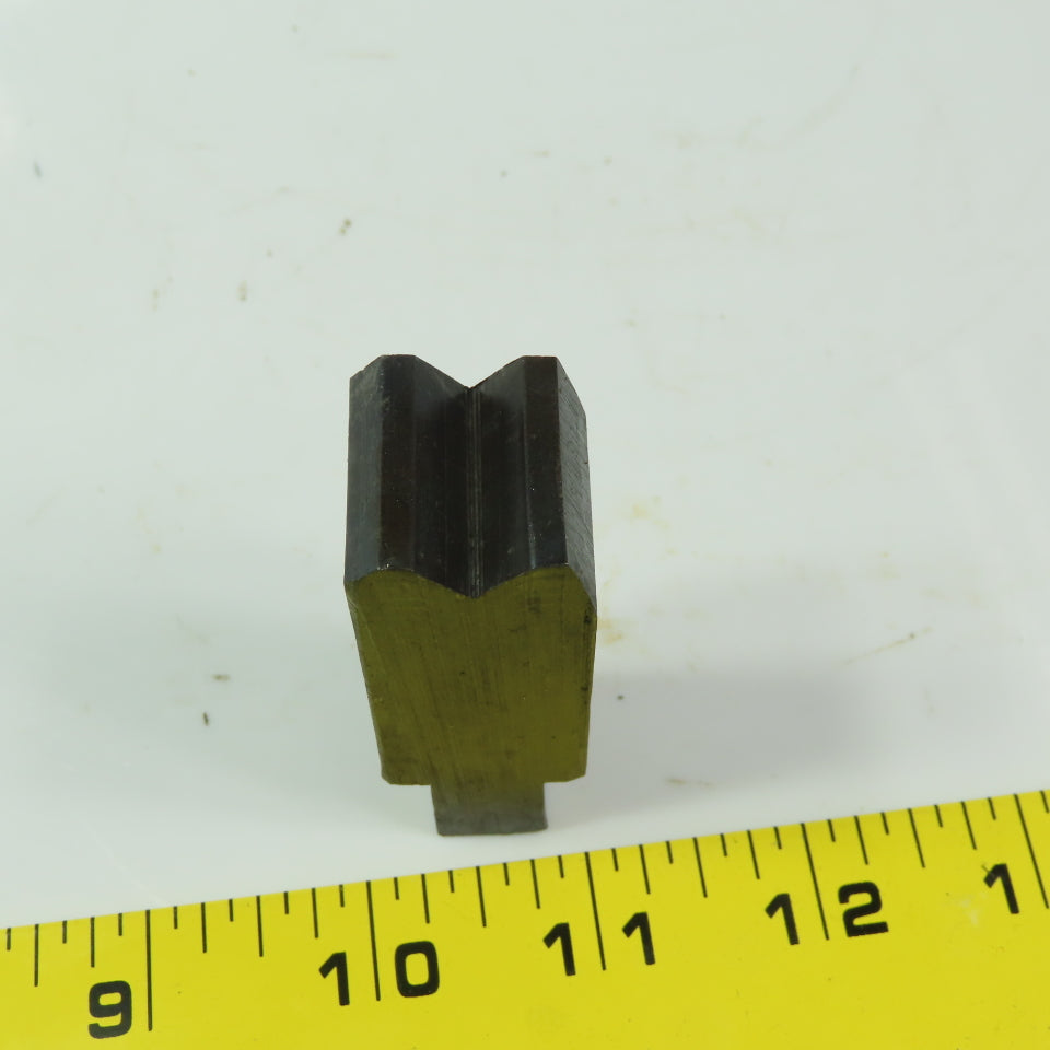 7/8" Press Brake 90° Forming V Angle Die Block 1/2" Tang 2-1/2"H x " 7/8Thick