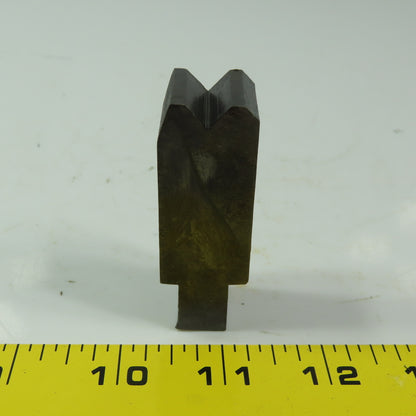 7/8" Press Brake 90° Forming V Angle Die Block 1/2" Tang 2-1/2"H x " 7/8Thick