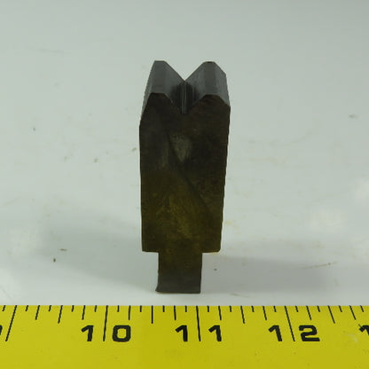 7/8" Press Brake 90° Forming V Angle Die Block 1/2" Tang 2-1/2"H x " 7/8Thick