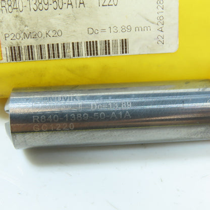 Sandvik R840-1389-50-A1A 1220 13.89mm Carbide TiN Coated Coolant Fed Drill Bit