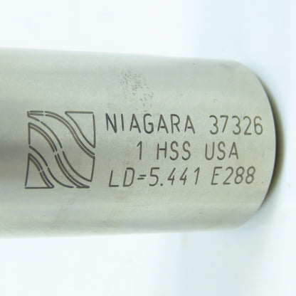 Niagara 1" Square End Mill 4 Flute Non Center Cutting 6-1/2" OAL