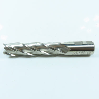 Niagara 1" Square End Mill 4 Flute Non Center Cutting 6-1/2" OAL