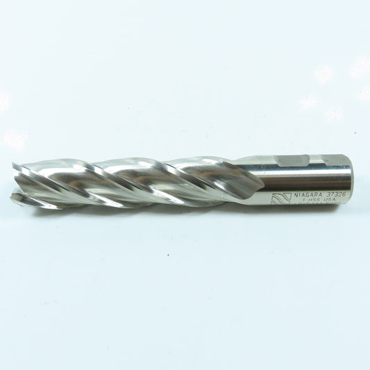 Niagara 1" Square End Mill 4 Flute Non Center Cutting 6-1/2" OAL