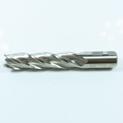 Niagara 1" Square End Mill 4 Flute Non Center Cutting 6-1/2" OAL