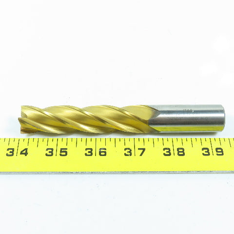 Izar 3/4" Square End Mill 4 Flute Center Cutting 5-1/4" OAL TiN Coated