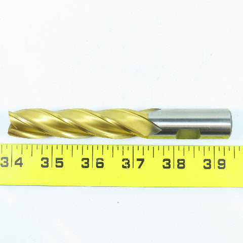 Izar 3/4" Square End Mill 4 Flute Center Cutting 5-1/4" OAL TiN Coated