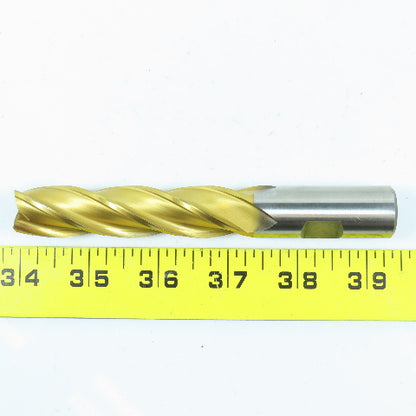 Izar 3/4" Square End Mill 4 Flute Center Cutting 5-1/4" OAL TiN Coated