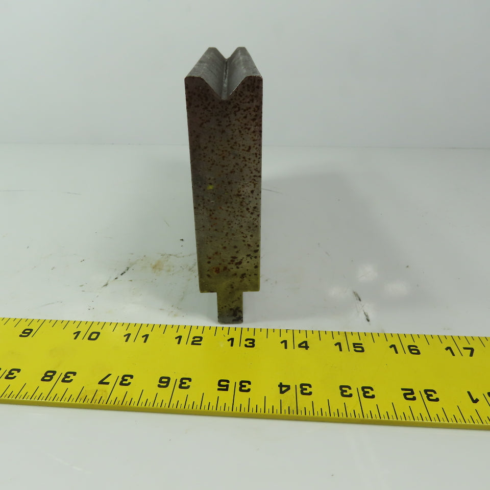 8" Press Brake 90° Forming V Angle Die Block 1/2" Tang 4-3/4"H x 1-1/4" T