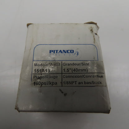 Pitanco 151A13 1/8NPT Back Connection Air Pressure Gauge 0-160 PSI