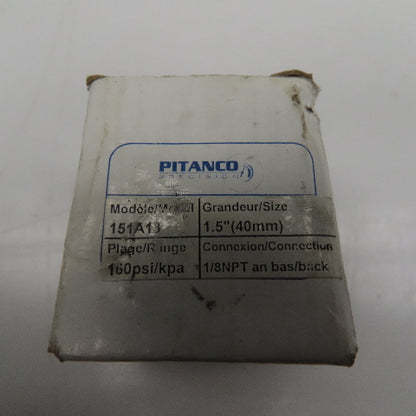Pitanco 151A13 1/8NPT Back Connection Air Pressure Gauge 0-160 PSI