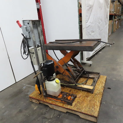 1 Ton 2000Lbs. 42" x 26" Electric Lift Table 10-33" Height 480V 3Ph