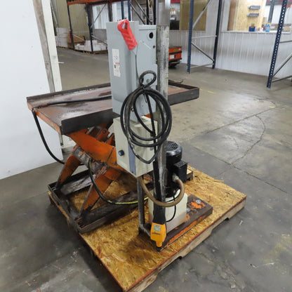 1 Ton 2000Lbs. 42" x 26" Electric Lift Table 10-33" Height 480V 3Ph