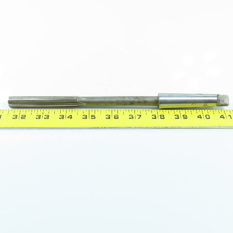1/2" Straight 6 Flute Reamer MT2 Morse Taper Shank 3" LOC 9-3/4" OAL